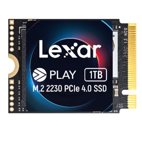 Lexar Play 2230 PCIe 4.0 Interne SSD 1TB, M.2 2230 PCIe Gen4x4 SSD, bis zu 5200 MB/s Lesen, 4700 MB/s Schreiben, Interne Solid State Laufwerk kompatibel Steam Deck, ASUS ROG Ally (LNMPLAY001T-RNNNG) von Lexar