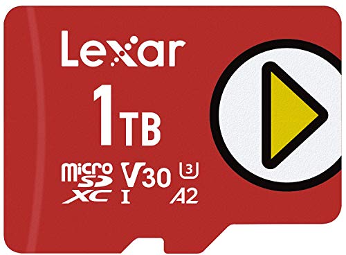 Lexar PLAY Micro SD Karte 1TB, microSDXC UHS-I Karte, Bis zu 160MB/s R/100MB/s W microSD Karte, U3, V30, A2, C10 Speicherkarte Micro SD Kompatibel mit Switch/Smartphone/Handy/Tablet(LMSPLAY001T-BNNAG) von Lexar
