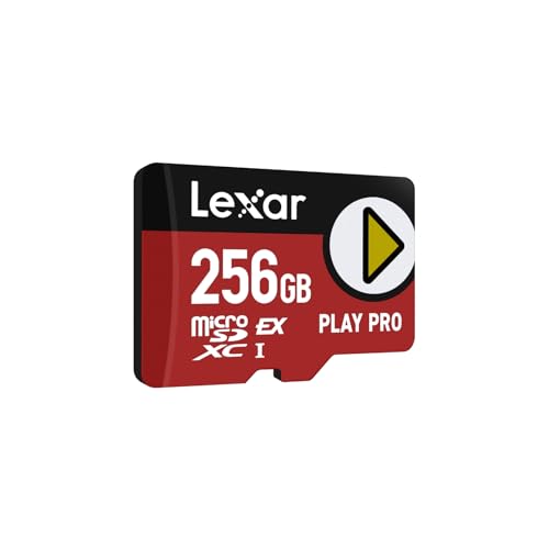 Lexar Play PRO MicroSDXC Express-Karte 256GB, bis zu 900MB/s Lesen, 600MB/s Schreiben, spieloptimiert, A2, 4K, Hochgeschwindigkeits-Speicherkarte für Handheld-Konsolen, Switch, tragbare Gaming-Geräte von Lexar