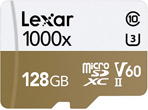 Lexar Professional 1000 x 128 GB microSDXC UHS-II Karte mit Adapter, bis zu 150 MB/s Lesegeschwindigkeit (LSDMI128CBNA1000A) von Lexar