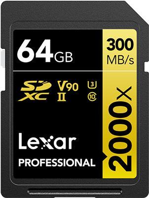 Lexar Professional 2000x 64 GB SDHC UHS-II Klasse 10 (LSD2000064G-BNNNG) von Lexar