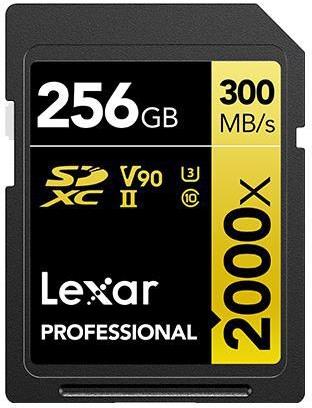 Lexar Professional GOLD Series - Flash-Speicherkarte - 256 GB - Video Class V90 / UHS-II U3 / Class10 - 2000x - SDXC UHS-II (LSD2000256G-BNNNG) von Lexar