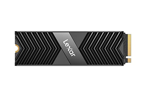 Lexar Professional NM800 PRO mit Kühlkörper 2TB SSD, M.2 2280 PCIe Gen4x4 NVMe 1.4 Interne, Bis zu 7500 MB/s Lesen, 6500 Schreiben, Solid State Drive für PS5, Gamers (LNM800P002T-RN8NG), Schwarz von Lexar