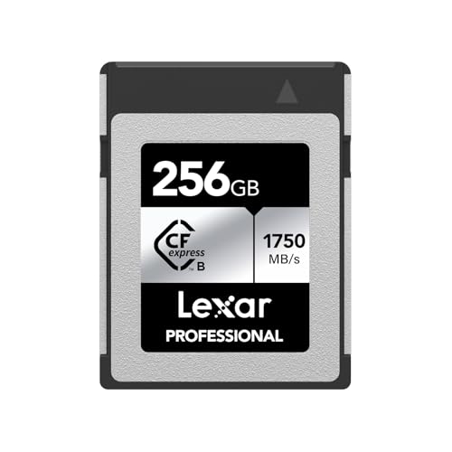 Lexar Professional SILVER Series 256GB CFexpress Karte, Typ B CFe Karte, bis zu 1750MB/s Lesegeschwindigkeit, CF Karte mit PCIe Gen3x2, kompatibel mit DSLR, rückwärts mit XQD Kamera(LCXEXSL256G-RNENG) von Lexar