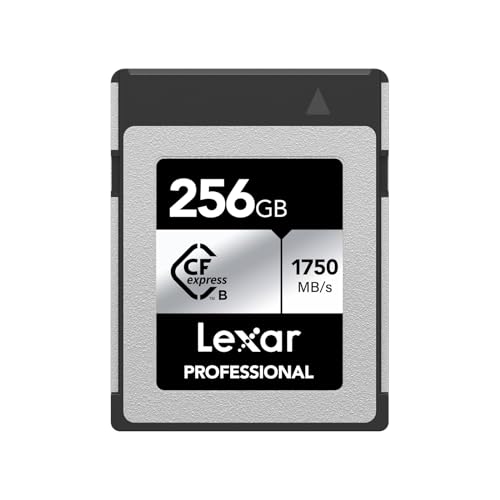 Lexar Professional SILVER Series 256GB CFexpress Karte, Typ B CFe Karte, bis zu 1750MB/s Lesegeschwindigkeit, CF Karte mit PCIe Gen3x2, kompatibel mit DSLR, rückwärts mit XQD Kamera(LCXEXSL256G-RNENG) von Lexar