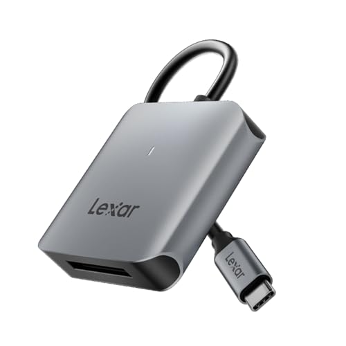 Lexar RW510 CFexpress Typ B Kartenleser, bis zu 10Gbps, USB 3.2 Gen 2 CF Speicherkartenleser für CFe Typ B Karte, CF Kartenleser inklusive USB-Typ-C-Kabel (LRW510U-BNHNG) von Lexar