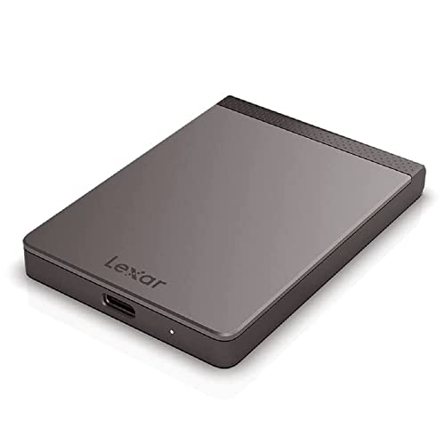 Lexar SL200 512GB Portable SSD, Externe SSD, Solid State Drive, Bis zu 550 MB/s Lesen, 400 MB/s Schreiben, USB Type-C (LSL200X512G-RNNNG) von Lexar