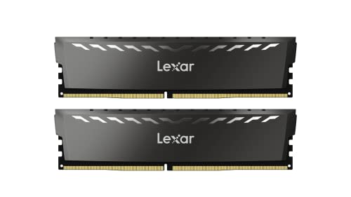 Lexar THOR DDR4 RAM 16GB Kit (8GB x 2) 3200 MHz, DRAM 288-Pin UDIMM Desktop Memory, XMP 2.0 Hochleistungs Arbeitsspeicher, CL16-18-18-38, 1.35V (LD4BU008G-R3200GDXG) von Lexar