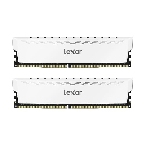 Lexar THOR DDR4 RAM 16GB Kit (8GB x 2) 3600 MHz, DRAM 288-Pin UDIMM Desktop Memory, XMP 2.0 Hochleistungs Arbeitsspeicher, CL18-22-22-42, 1.35V (LD4BU008G-R3600GDWG) von Lexar