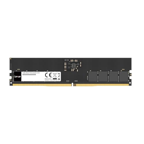 Lexar UDIMM 16 GB DDR5 RAM 5600 MHz, 288-Pin DDR5 UDIMM Computer RAM, Hochleistungs UDIMM Arbeitsspeicher für PC-Speicher, 1,1 V, CL46-45-45-90 (LD5U16G56C46ST-BGS) von Lexar