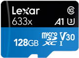 Lexar microSDXC Card 128GB High-Performance 633x UHS-I U3 (LSDMI128BB633A) von Lexar