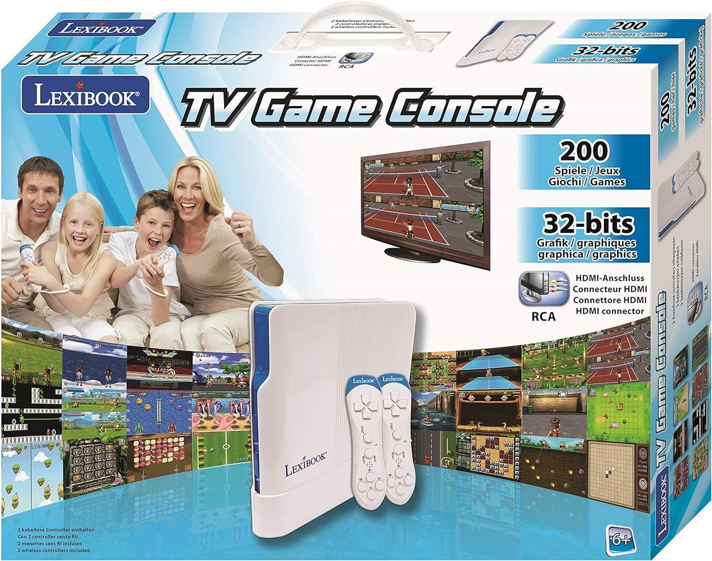 Lexibook® JG7430 TV Spielekonsole, 200 Spiele, 32-bit von Lexibook®