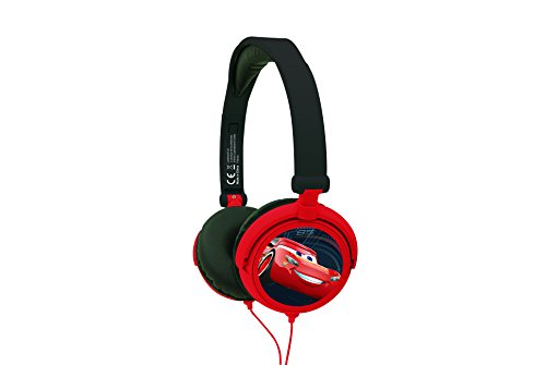 Lexibook - Disney Cars - Stereo-Audio-Kopfhörer, begrenzte Klangleistung, faltbar und verstellbar, rot, HP010DC von Lexibook