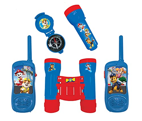 Lexibook RPTW12PA PAW Patrol Helfer auf Vier Pfoten Chase-Set für Abenteuer, Walkie-Talkies 120m, Fernglas, Kompass, Taschenlampe, Rot/Blau von Lexibook