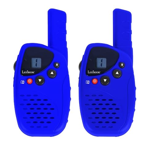 Lexibook, Walkie-Talkies mit 5 km Reichweite und Ladestation, LCD-Bildschirm, Taschenlampe, Gürtelclip, Outdoor-Abenteuer-Kommunikations- und Actionspiel, wiederaufladbar, blau, TW45Z Lexibook, Walkie-Talkies mit 5 km Reichweite und Ladestation, LCD-Bildschirm, Taschenlampe, Gürtelclip, Outdoor-Abenteuer-Kommunikations- und Actionspiel, wiederaufladbar, blau, TW45Z von Lexibook