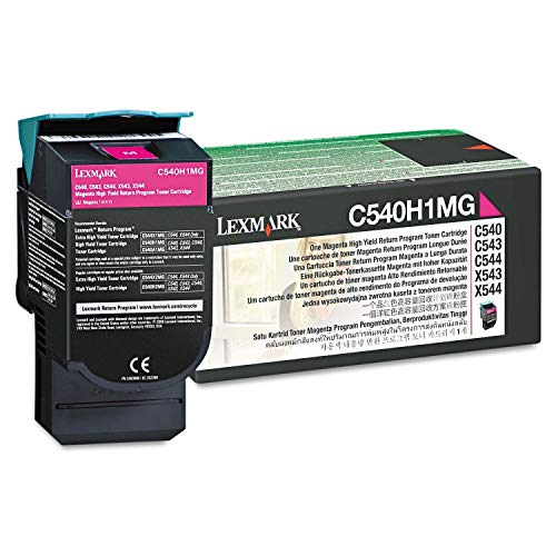Lexmark C540, C543, C544, C546, X543, X544, X546 Series High Yield Magenta Return Program Toner Cartridge (2,000 Yield), Part Number C540H1MG by Lexmark von Lexmark