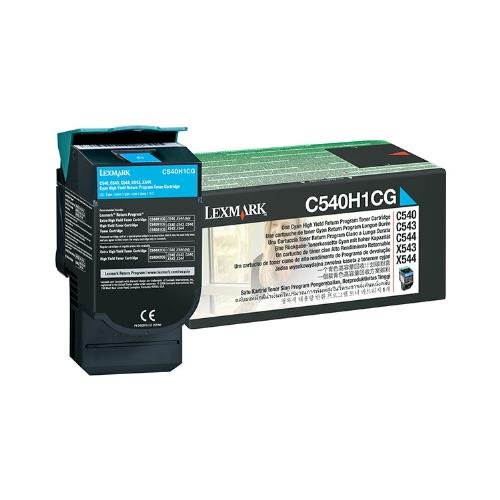 Lexmark C540H1CG OEM Toner - C540 C543 C544 C546 X543 X544 X546 X548 Series High Yield Cyan Return Program Toner (2000 Yield) OEM von Lexmark