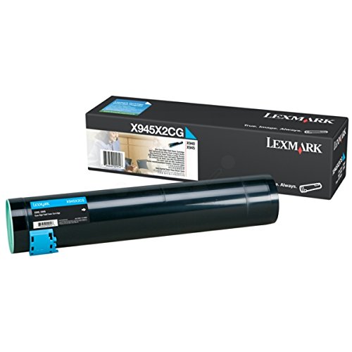 Lexmark High-Capacity Cyan Toner Cartridge for X940e, X945e 22000 Pages Cyan – Patrone Toner & Cartridges (X945e, Cyan, 22000 Pages, Laser, 97 x 366 x 91 mm, 680 g, 208 kg) von Lexmark