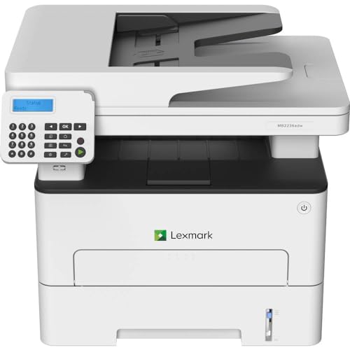 Lexmark MB2236ADW 4-in-1 Monolaser-Multifunktionsgerät (Drucker, Kopierer, Scanner, Fax, WLAN, LAN, bis zu 34 S./Min., autom. beidseitiger Druck) schwarz/grau von Lexmark