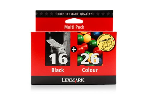 Lexmark Original 0080D2126 / NO 16 & NO 26 Tinte Black & Farbe X 1180 von Lexmark