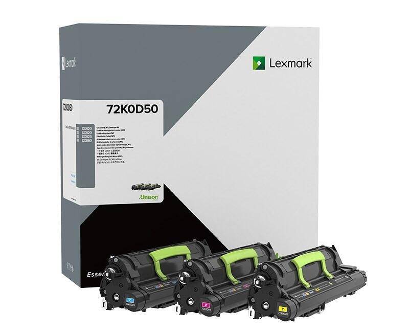 Lexmark Original Entwicklereinheit 3er-Set cyan, magenta, gelb (72K0D50) für ... von Lexmark