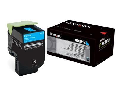 Lexmark Original Toner Standard Variante - CX410 cyan 3.000 Seiten (80C0H20) von Lexmark