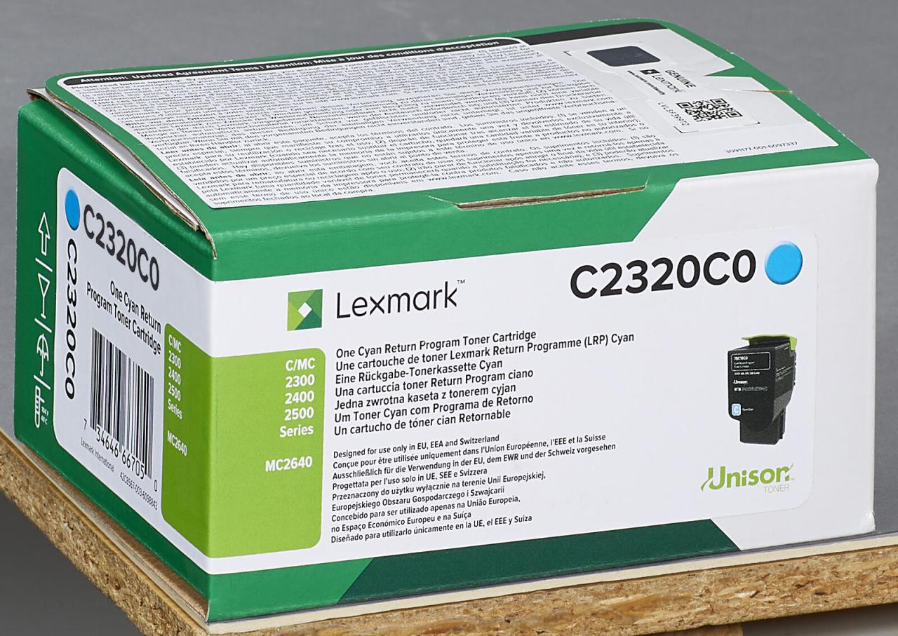 Lexmark Original Toner - cyan (C2320C0) für C2325dw, C2425dw, C2535dw, MC2325... von Lexmark
