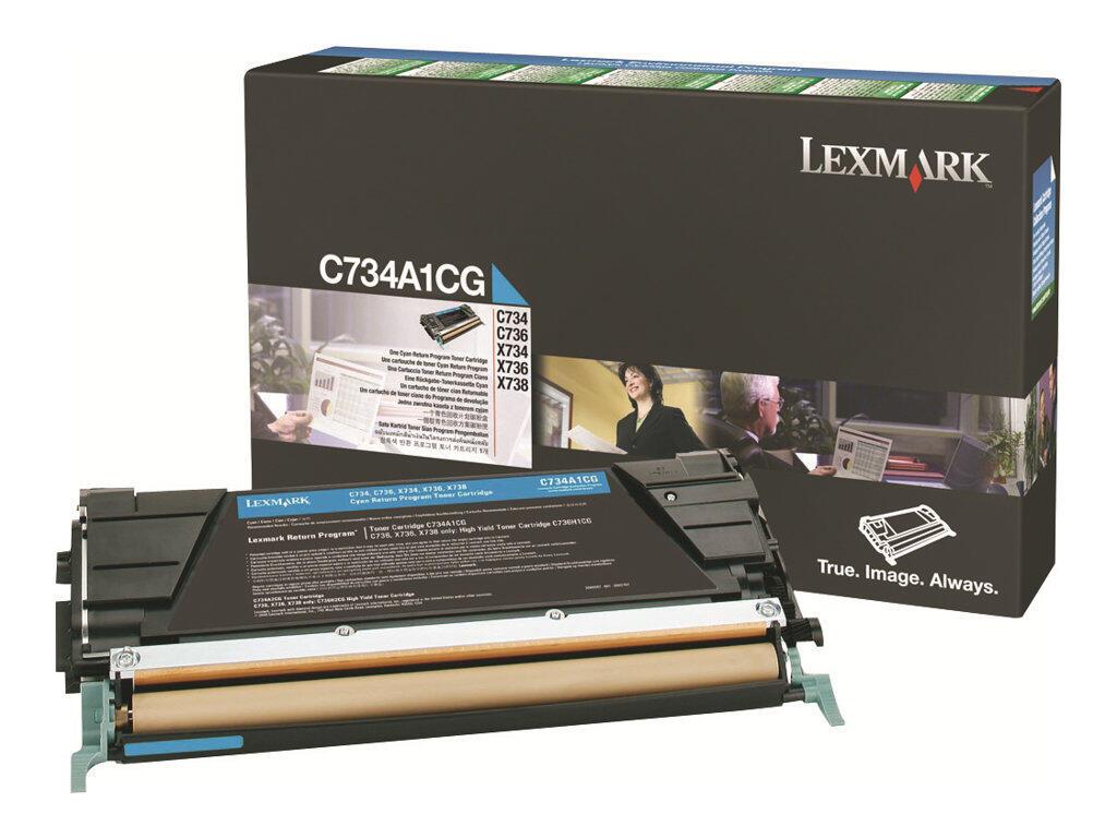 Lexmark Original Toner cyan 6.000 Seiten (C734A1CG) für C734dn/n/dw/dtn, C736... von Lexmark