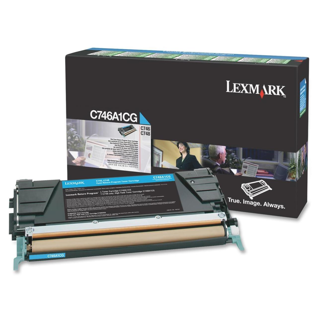 Lexmark Original Toner cyan 7.000 Seiten (C746A1CG) für C746n/dn/dtn, C748e/d... von Lexmark