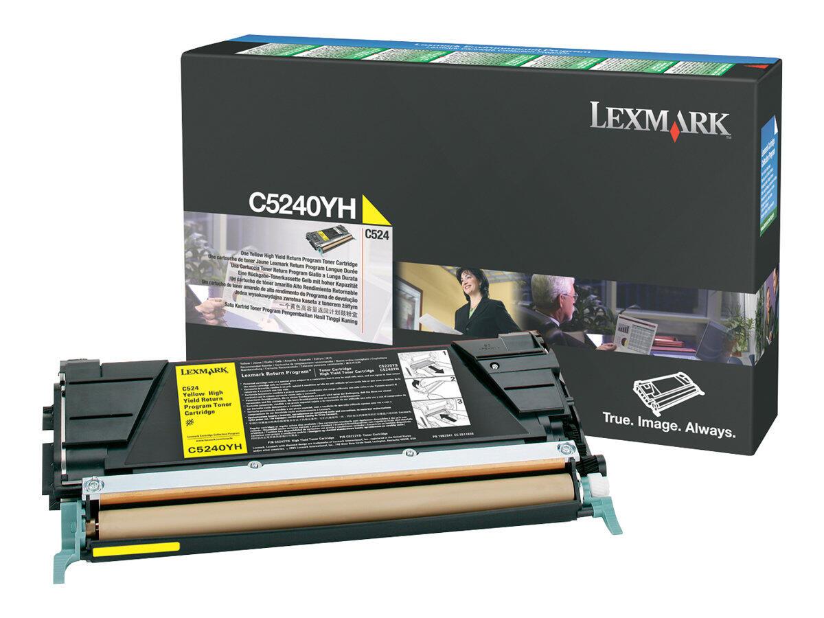 Lexmark Original Toner gelb 5.000 Seiten (C5240YH) für C524/dn/dtn/n, C532dn/... von Lexmark