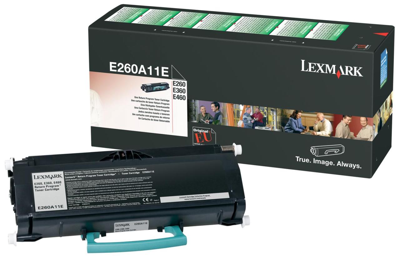 Lexmark Original Toner schwarz 3.500 Seiten (E260A11E) für E260/d/dn, E360d/d... von Lexmark