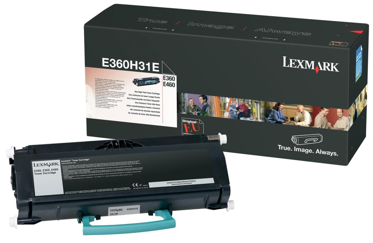 Lexmark Original Toner schwarz 9.000 Seiten (E360H31E) für E360d/dn/dt/dtn, E... von Lexmark