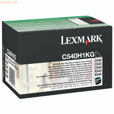 Lexmark Rückgabe-Tonerkartusche Lexmark C540H1KG C540 schwarz von Lexmark