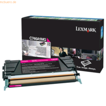 Lexmark Rückgabe-Tonerkartusche Lexmark C746A1MG C746 magenta von Lexmark