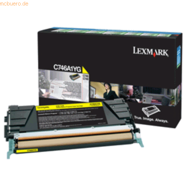 Lexmark Rückgabe-Tonerkartusche Lexmark C746A1YG C746 gelb von Lexmark