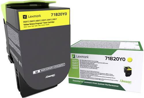 Lexmark Rückgabe Tonerkassette CS317 CS417 CS517 CX317 CX417 CX517 Original Gelb 2300 Seiten 71B20Y0 von Lexmark