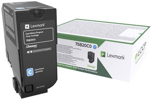 Lexmark Rückgabe Tonerkassette CS727 CS728 CX727 Original Cyan 10000 Seiten 75B20C0 von Lexmark