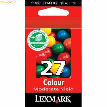Lexmark Tintenpatrone Lexmark (C, M, Y) Nr. 27 für moderaten Gebrauch von Lexmark