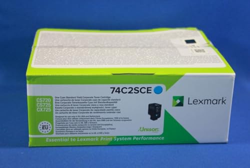 Lexmark Toner 74C2SCE 74C2SCE Original Cyan 7000 Seiten von Lexmark