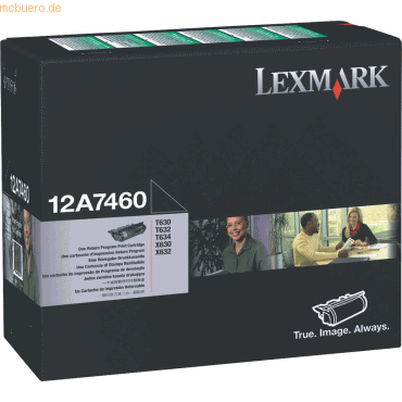 Lexmark Toner Lexmark 12A7460 Optra T630/632/634 schwarz Lexmark Toner Lexmark 12A7460 Optra T630/632/634 schwarz von Lexmark