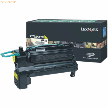 Lexmark Toner Lexmark C792A1YG gelb von Lexmark