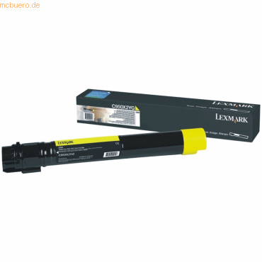 Lexmark Toner Lexmark C950X2YG gelb von Lexmark