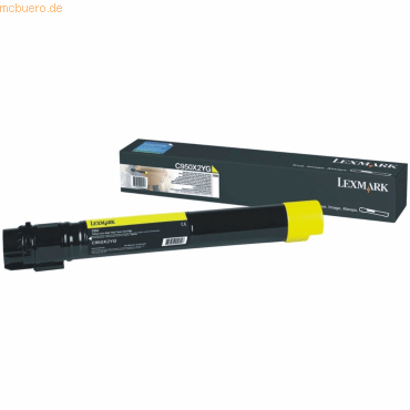 Lexmark Toner Lexmark X950X2YG gelb von Lexmark
