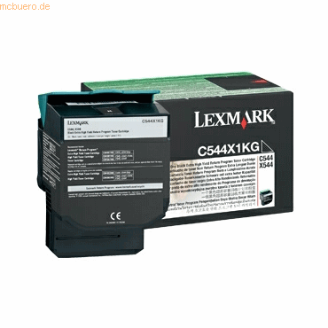 Lexmark Toner Original Lexmark C544X1KG schwarz von Lexmark