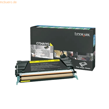 Lexmark Toner Original Lexmark C734A1YG gelb von Lexmark