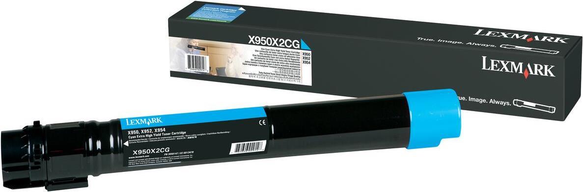 Lexmark Toner X950X2CG - Cyan - Kapazität: 24.000 Seiten (X950X2CG) von Lexmark