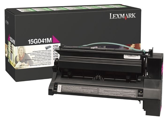 Toner magenta für Lexmark Optra C752 - 15G041M von Lexmark