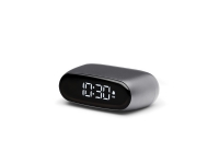 LEXON Minute, Digitaler Wecker, Oval, Metallisch, Acrylnitril-Butadien-Styrol, Aluminium, LCD, Batterie von Lexon