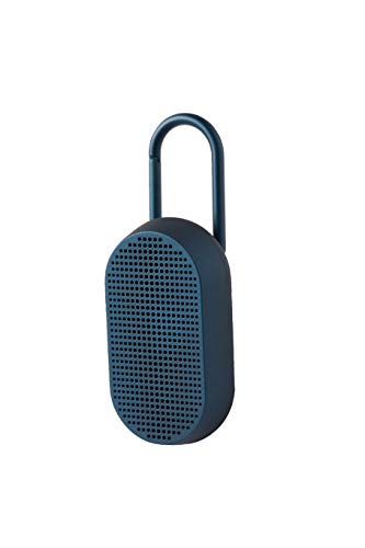 Lexon MINO T Bluetooth-Lautsprecher mit Karabiner, wasserabweisend (Dunkelblau) von Lexon