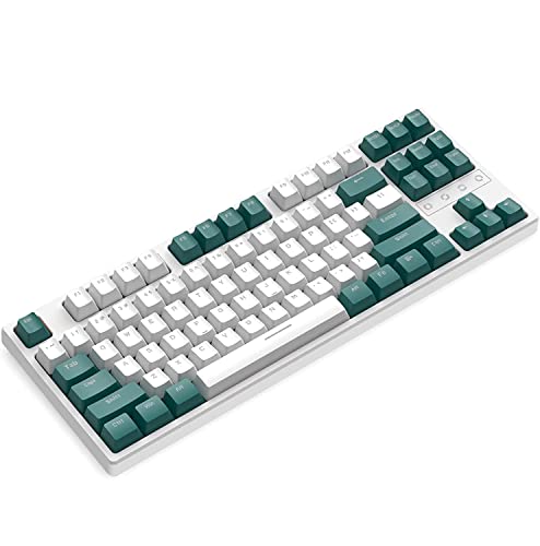 K87 75% Kabellose Gaming Tastatur, TKL 80% Hot-Swap Mechanische Tastatur, Triple Mode-BT5.0/2,4GHz/USB Kabel, Kompakt 87 Tasten, LIGHTSYNC RGB Beleuchtung, Programmierbar, Rechargeable 3000 mAh-Grün von LexonElec